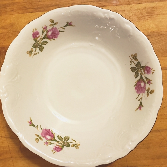 {Wawel Poland}🥀Vintage Porcelain Soup Set, Rose+Stem Pattern - Picture 2 of 6